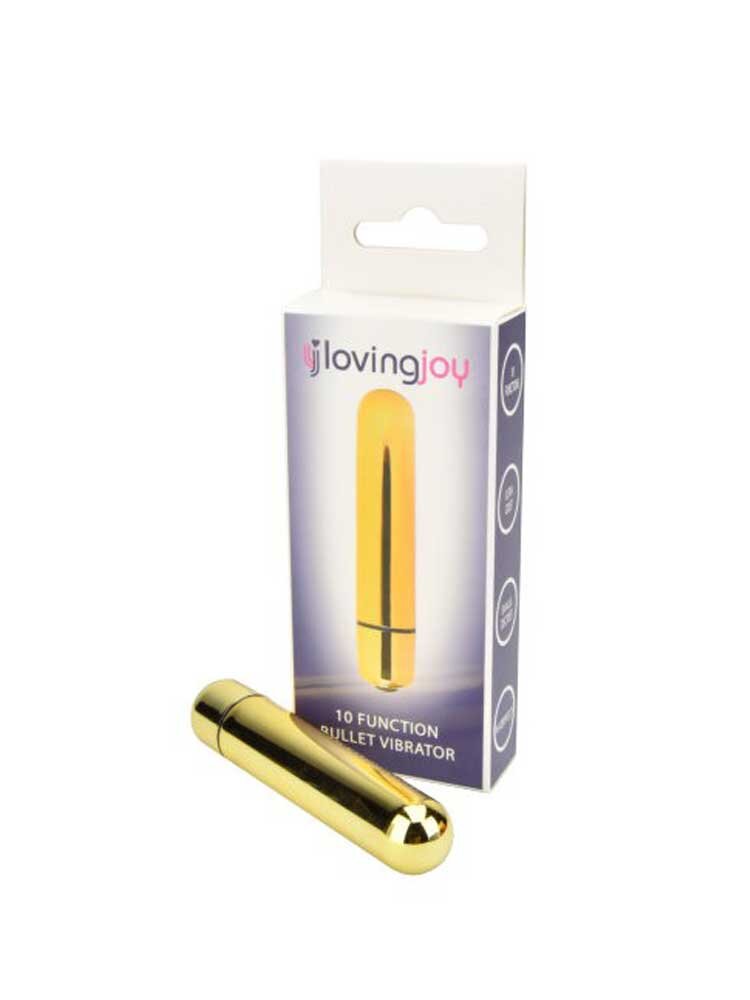 10 Function Gold Bullet Vibrator by Loving Joy