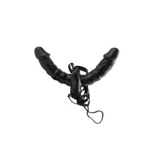Vibrating Double Delight Strap-On 15cm by Pipedream