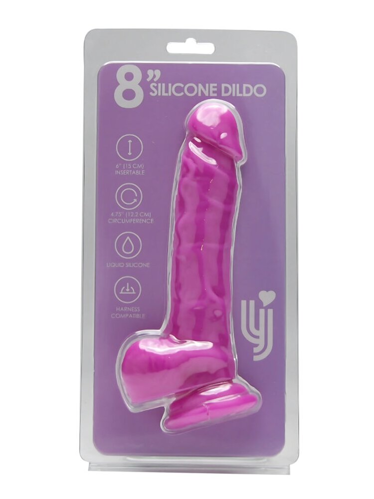 20.0cm Liquid Silicone Realistic Dildo Purple Loving Joy