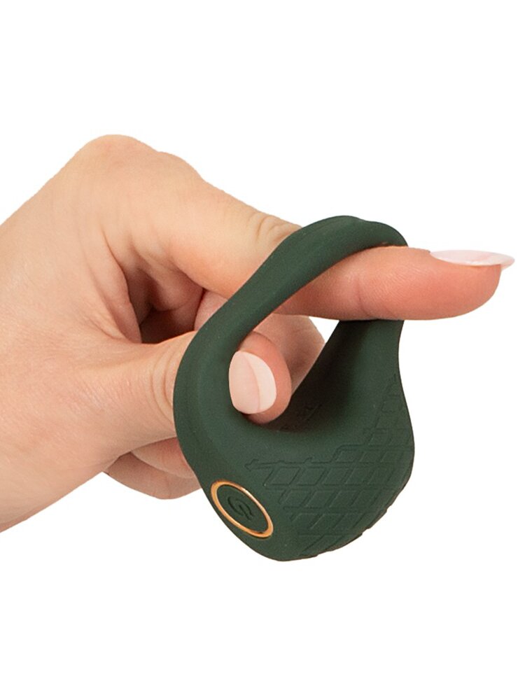 Luxurious Vibrating Silicone Cock Ring Emerald Love Orion