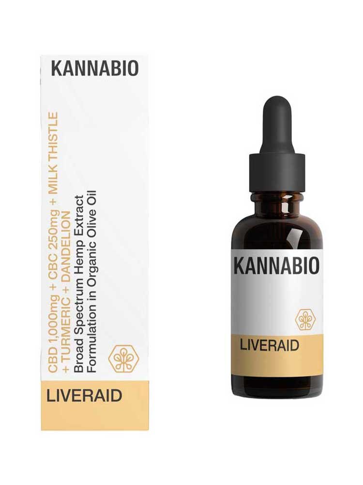 LiverAid για το συκώτι 1,250mg (CBD 1000mg+CBC 250mg+Γαϊδουράγκαθο+Κουρκουμά+Ταραξάκο) 10ml Kannabio