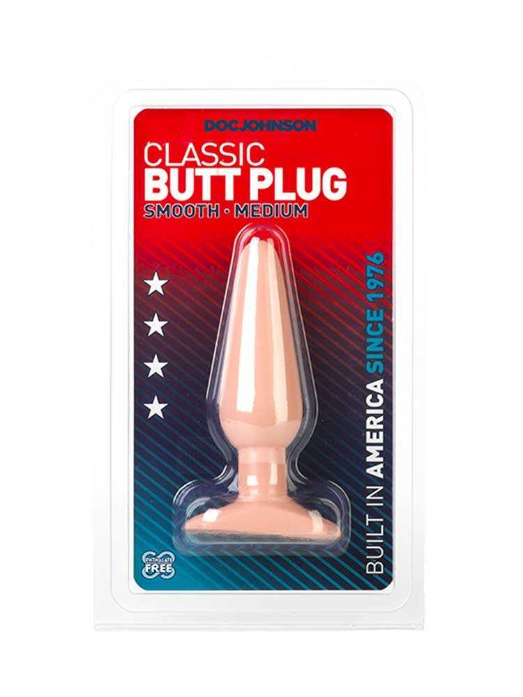 Medium Smooth Butt Plug Natural by Doc Johnson