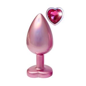 4.3cm Ø Large Heart Gleaming Love Plug Pink 9.5cm Dream Toys