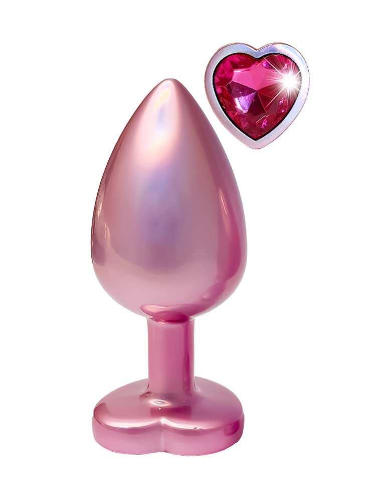 4.3cm Ø Large Heart Gleaming Love Plug Pink 9.5cm Dream Toys