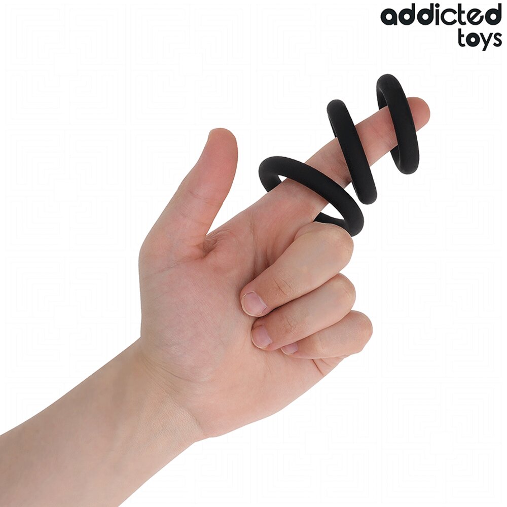 Cock Ring Set (3 Pieces) Extra Thickness Addicted Toys DreamLove