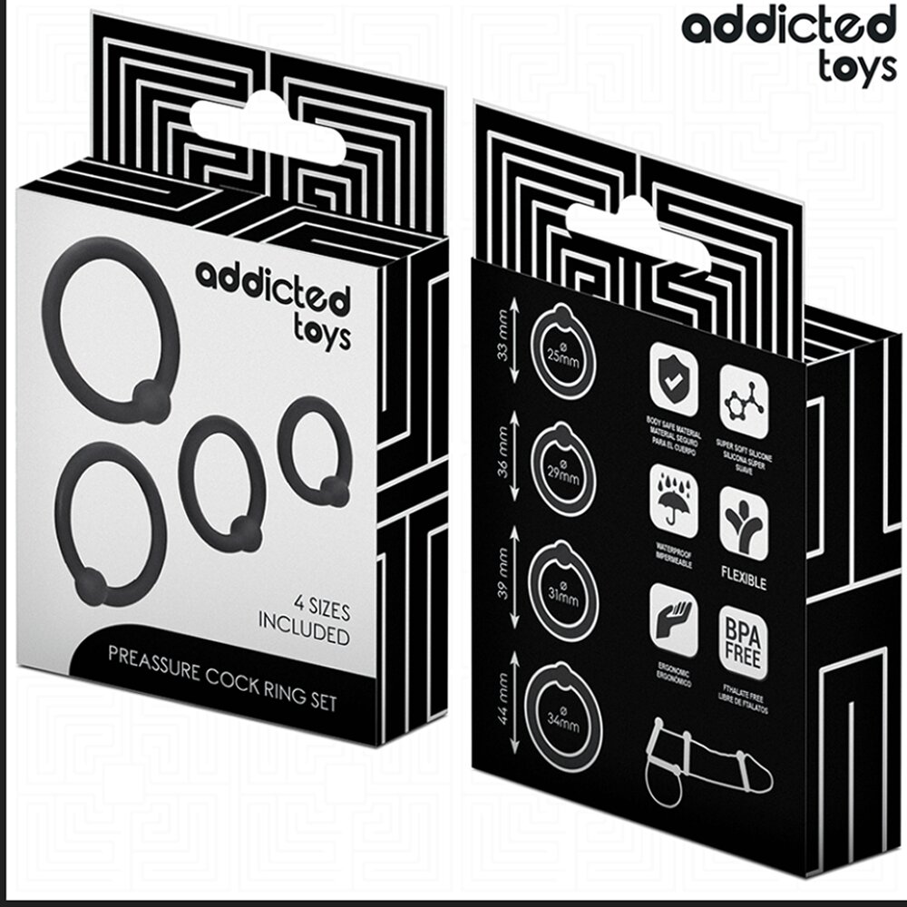 Pressure Cock Ring Set (4 Pieces) Addicted Toys DreamLove
