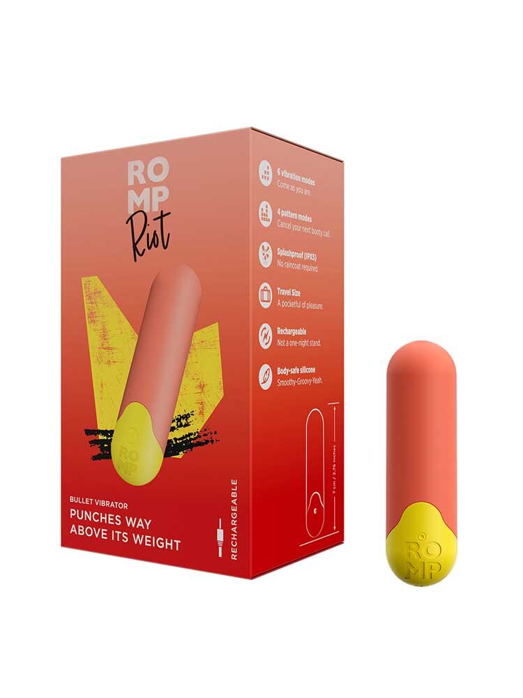 7.0cm Riot Bullet Vibrator Rechargable Orange by Romp