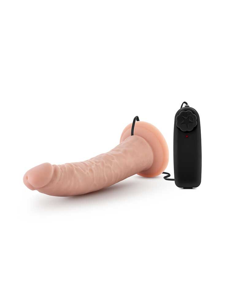 19.0cm Dr Dave Realistic Vibrator Vanilla Dr Skin Blush Novelties