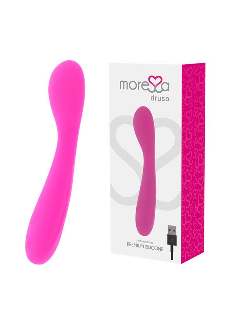 17.5cm Moressa Druso Premium Silicone Vibrator Pink DreamLove