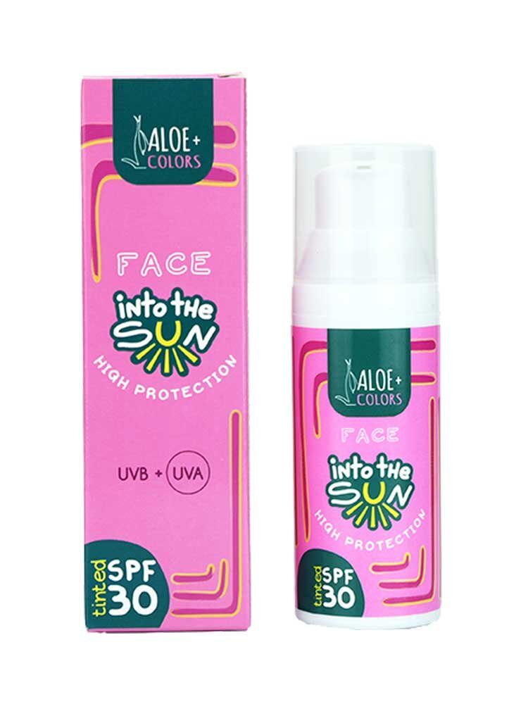 Into The Sun Face Sunscreen UVB+UVA High Protection SPF30 50ml Aloe+Colors