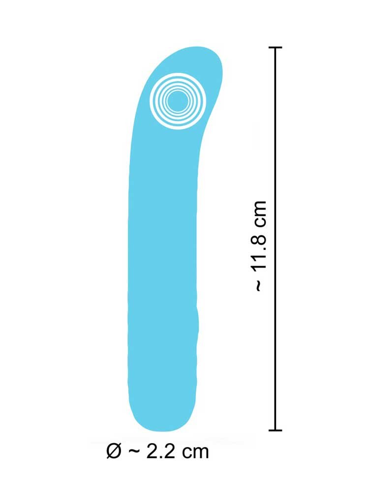 11.8cm Cuties Silky Touch Mini G-Spot Vibrator Blue You2Toys