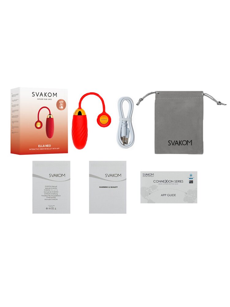 Ella Neo Vibrating Egg with App Red Svakom