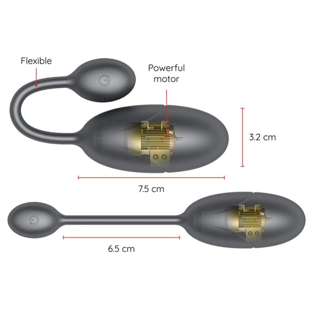 7.5cm Tokyo App Controlled Vibrating Egg Oninder