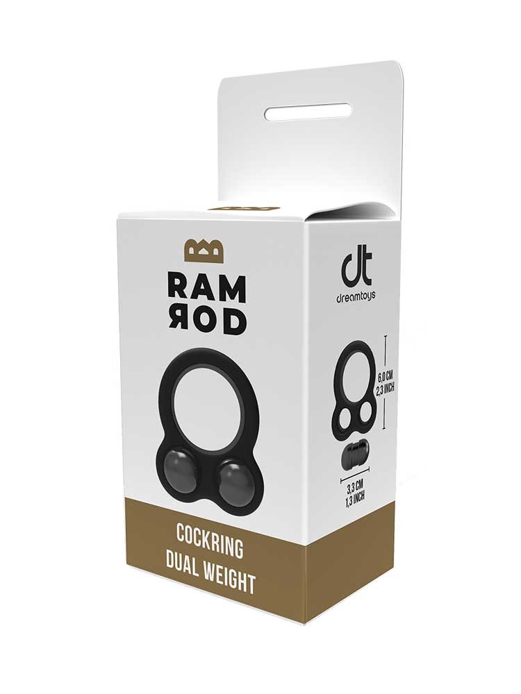 Ramrod Dual Weight Cock Ring Black Dream Toys