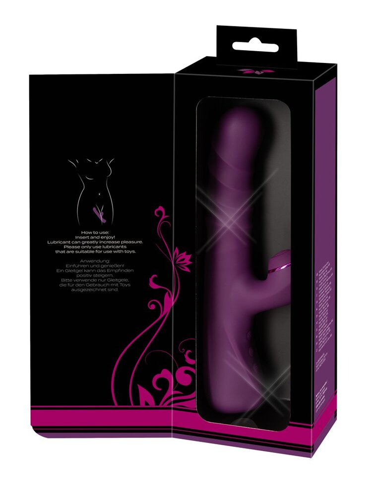 24.1cm Javida 3 Function Silicone Vibrator Purple Orion