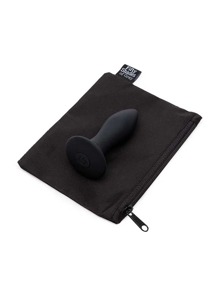 8.5cm Vibrating Butt Plug Silicone Black Fifty Shades of Grey