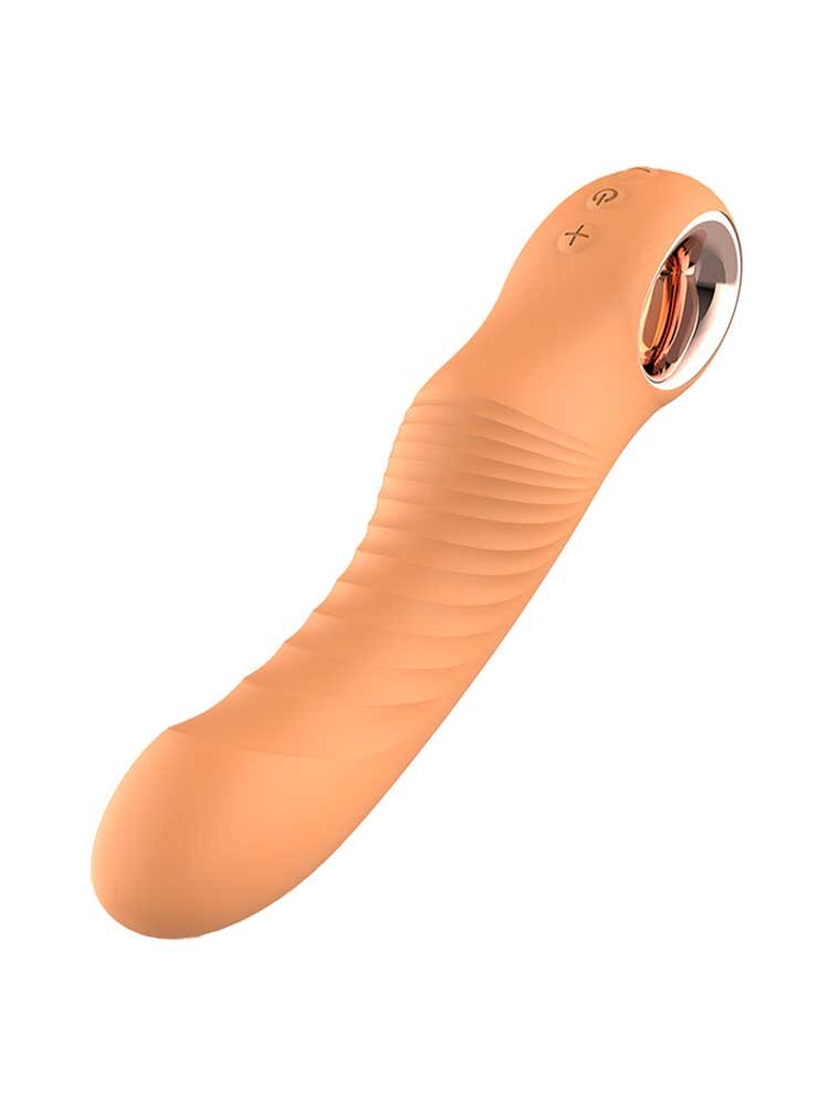 Glam Flexible Ribbed Vibrator Orange Dream Toys