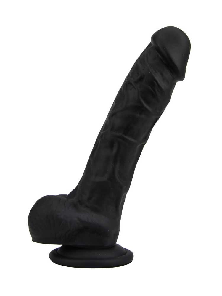 20.0cm Liquid Silicone Realistic Dildo Black Loving Joy
