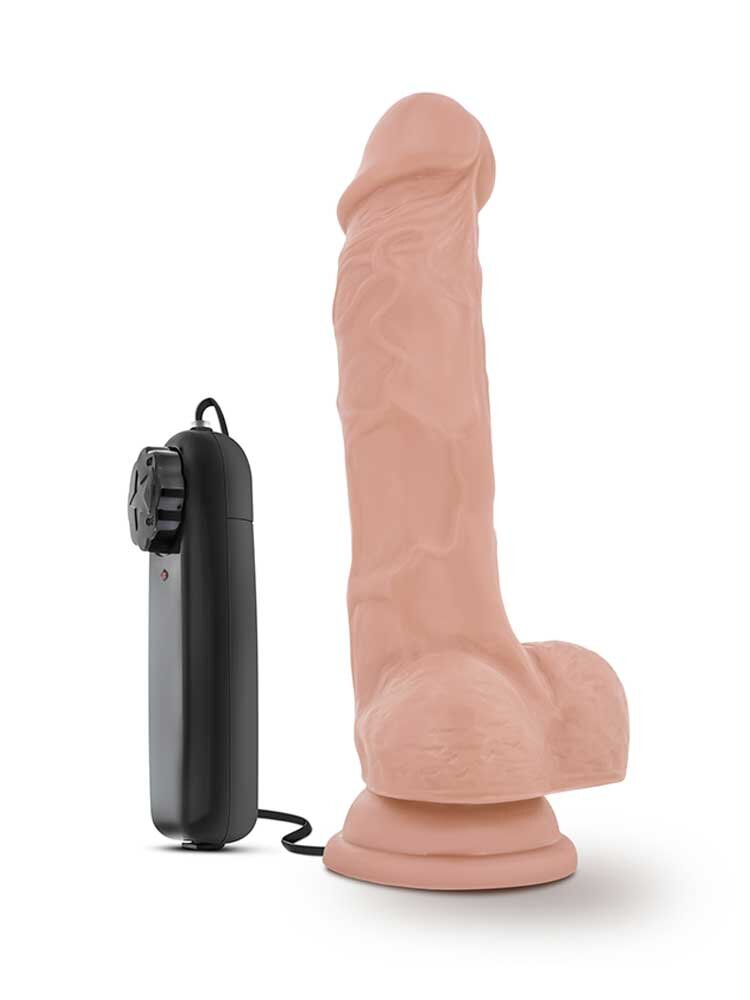 19.0cm Dr Tim Realistic Vibrator Vanilla Dr Skin Blush Novelties