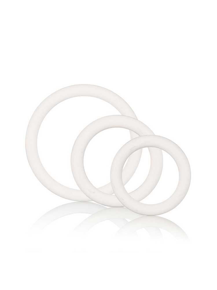 White Rubber Rings 3 Set by Calexotics