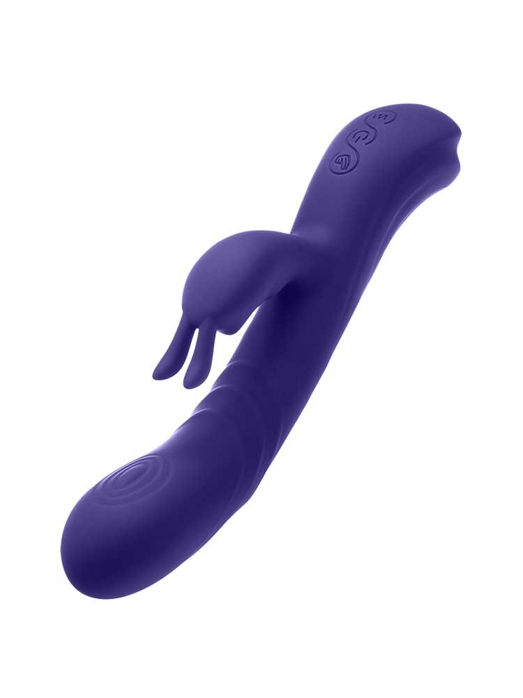 22.1cm Harper Rabbit Vibrator with Dual Stimulation Blue Blush Novelties