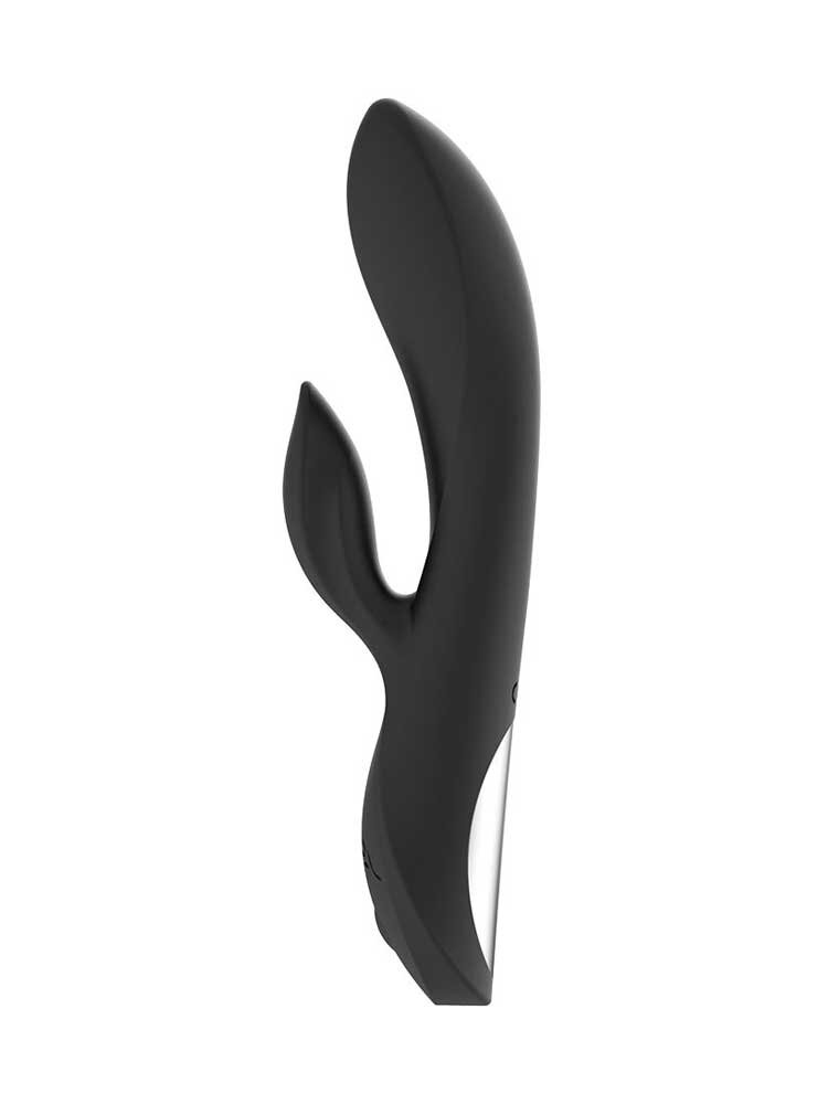 20.4cm Kaultz Touch Control Rabbit Vibrator Black & Silver DreamLove