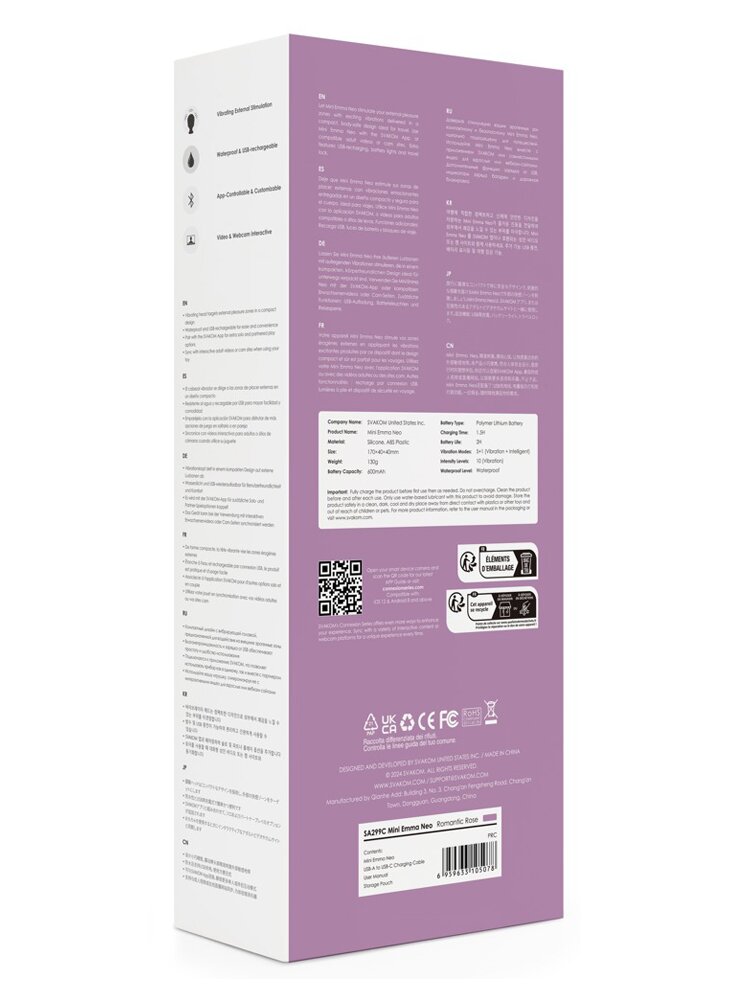 17.0cm Mini Emma Neo Wand Vibrator Svakom