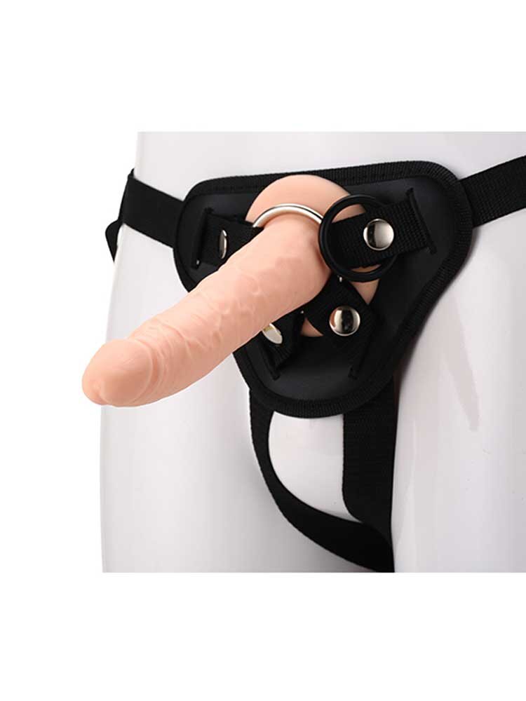 Real Stuff Strap On Harness with Slim Dildo by Dream Toys