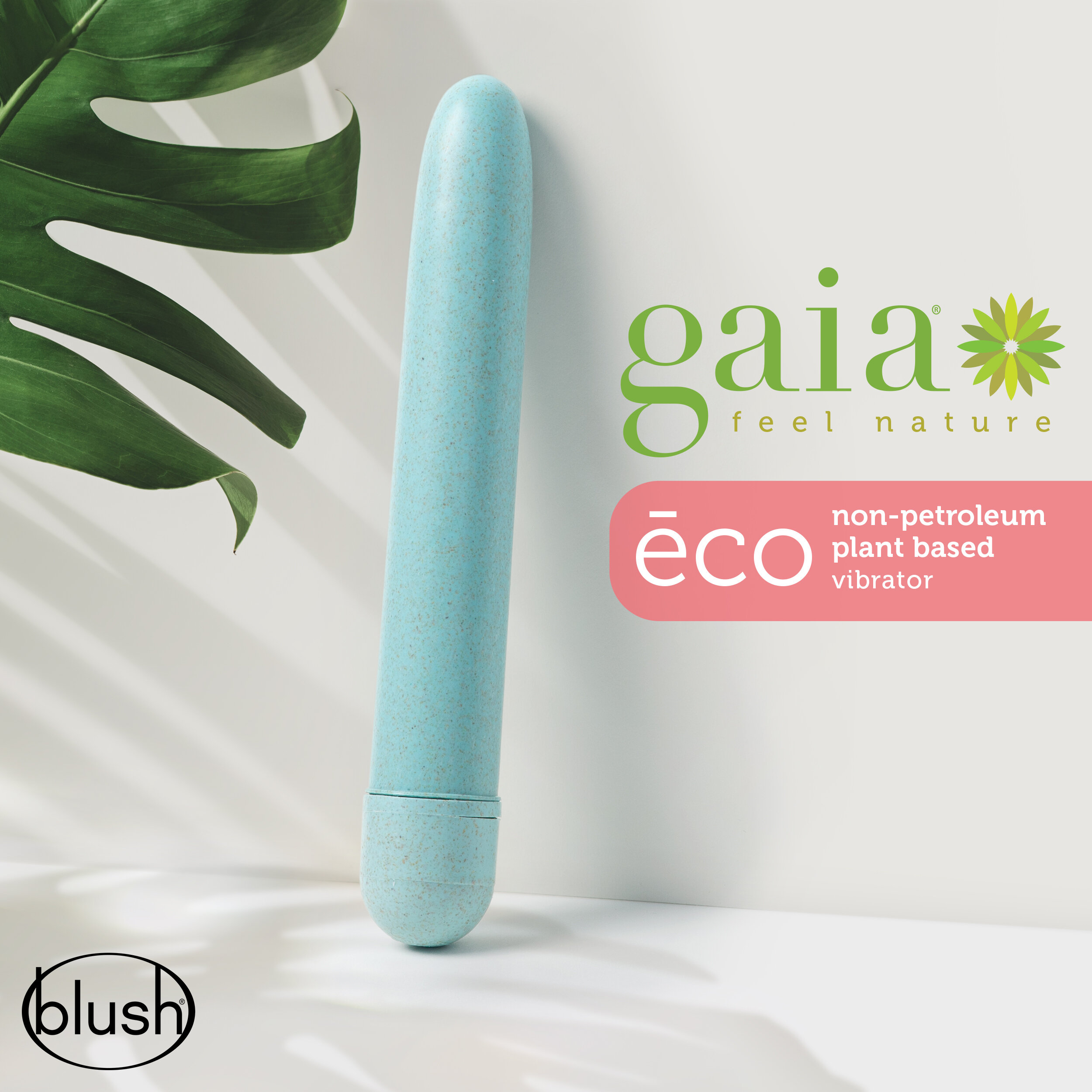 17.7cm Gaia Eco Classic Vibrator Blue Blush Novelties