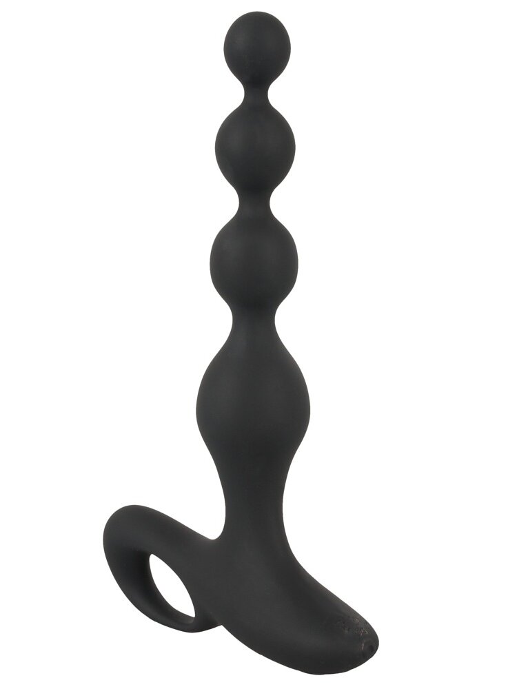 20.0cm Rechargable Silicone Anal Beads Black Velvets Orion