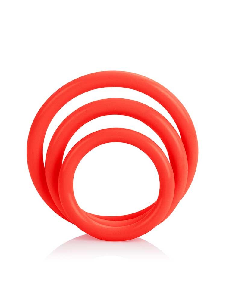 Tri-Rings Set of 3 Red by CalExotics