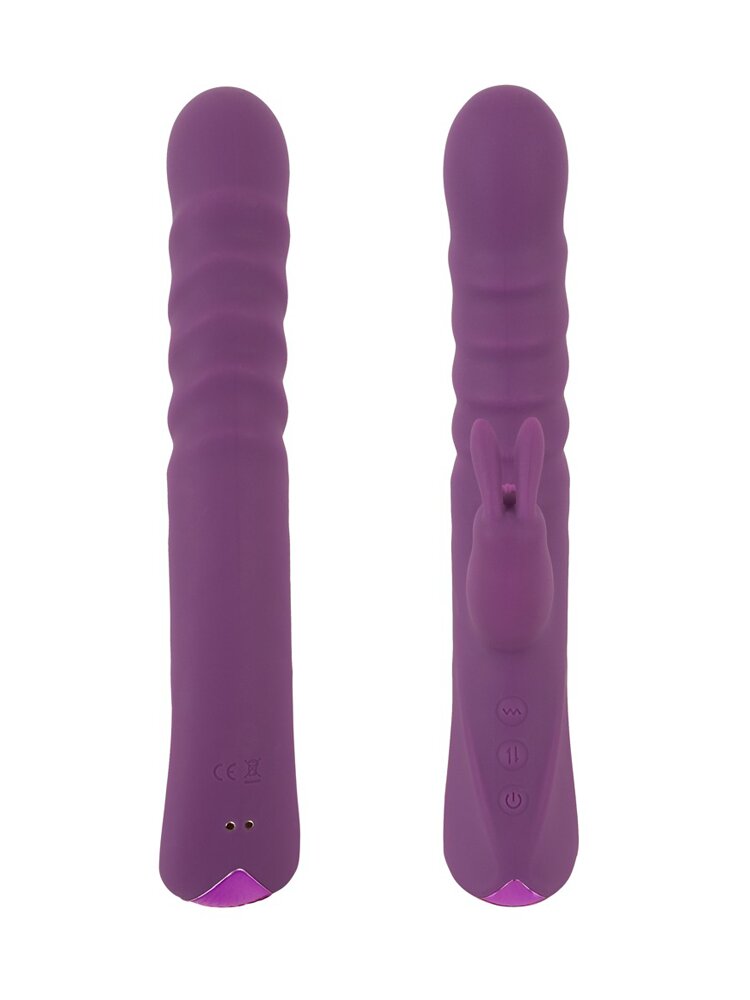 24.1cm Javida 2 Function Silicone Vibrator Purple Orion