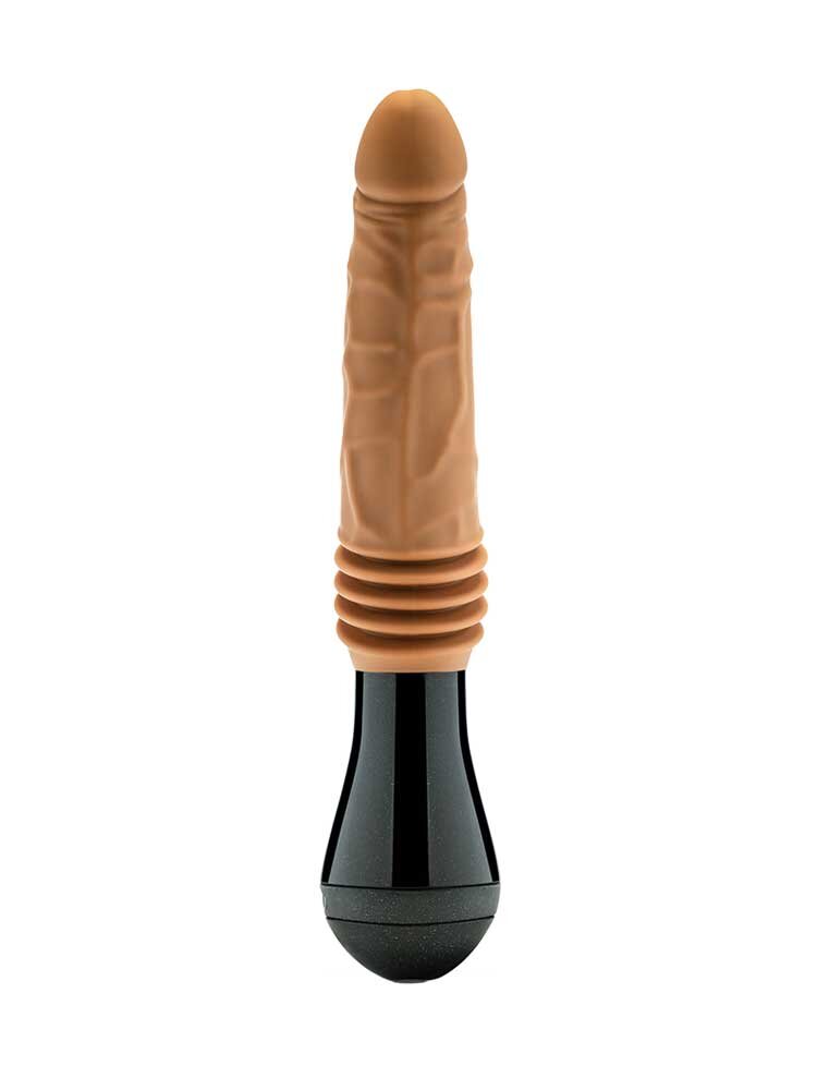 26.7cm Dr Knight Realistic Thrusting Vibrator Vanilla Dr Skin Blush Novelties