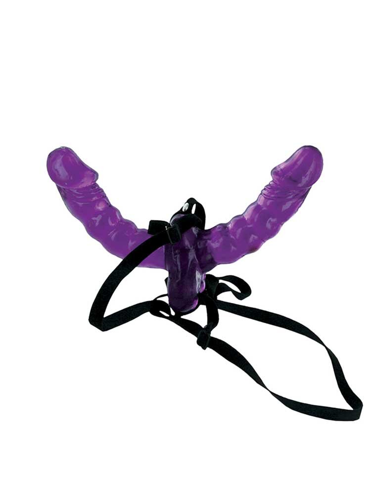 Double Delight Strap-On Purple by Pipedream