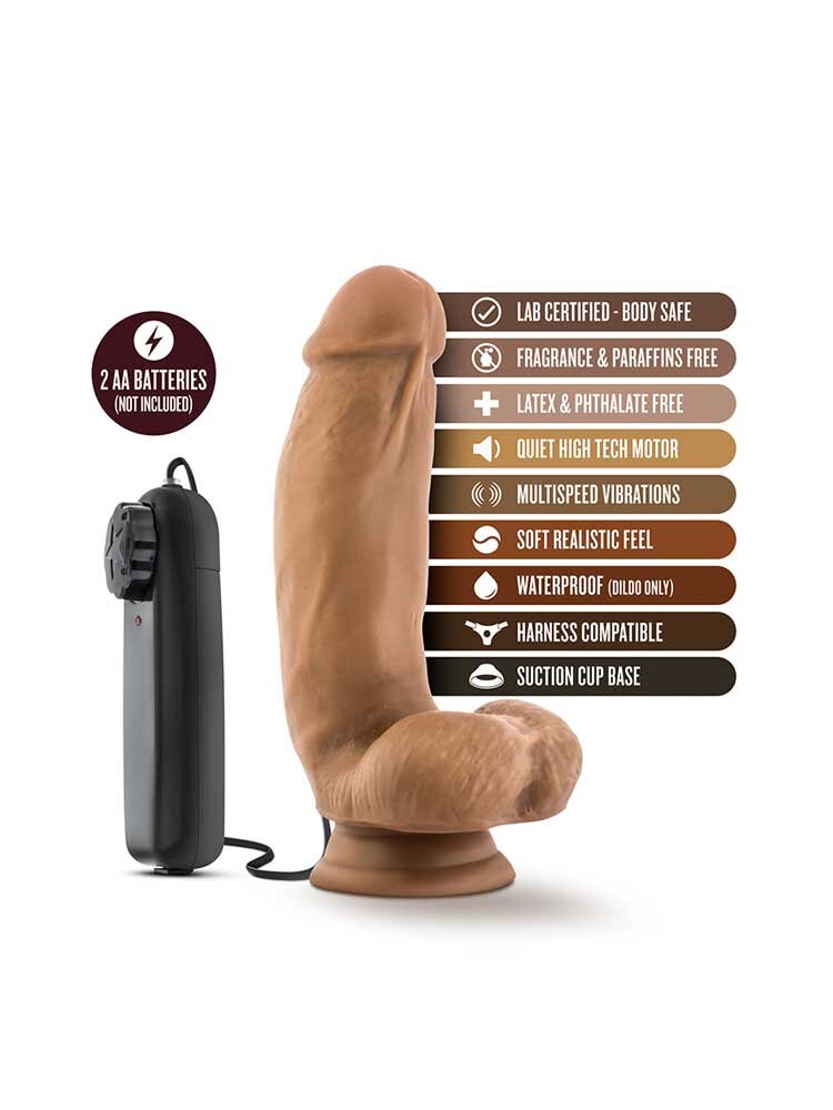 17.7cm MMA Fighter Loverboy Vibrator Brown Blush Novelties