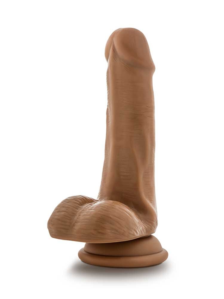 16.5cm Dr Skin Realistic Dildo with Balls & Possable Shaft Mocha Blush Novelties