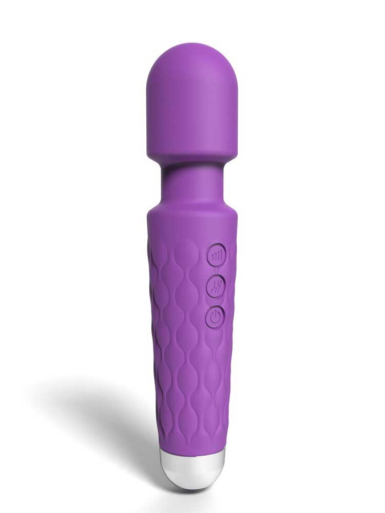 20 Function Wand Vibrator Rechargable Purple  Loving Joy