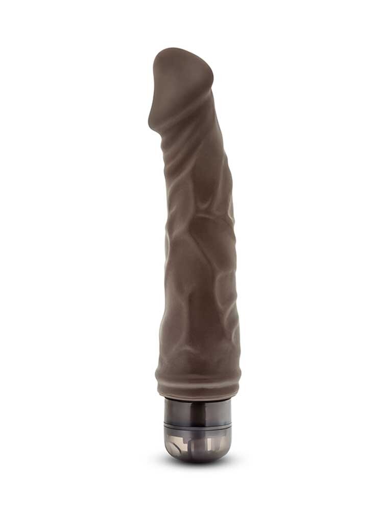 21.5cm Dr Skin Realistic Vibrator Brown Blush Novelties