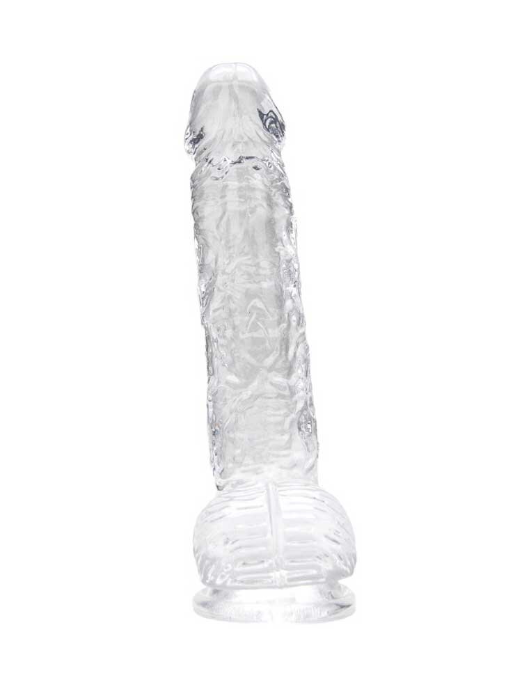 16.5cm Dildo with Balls Clear Loving Joy