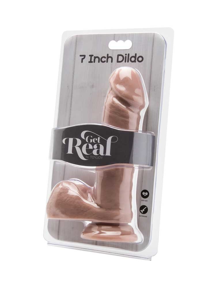 Get Real 18cm Dildo with balls White by ToyJoy