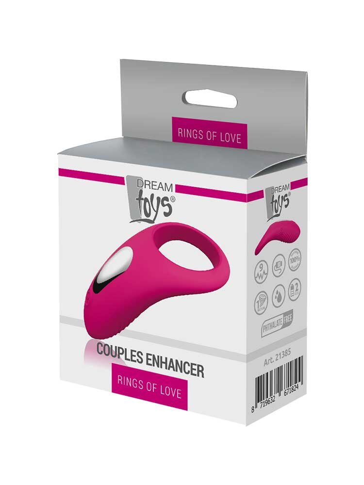 Vibrating Couples Enhancer Rings of Love Magenta by Dream Toys