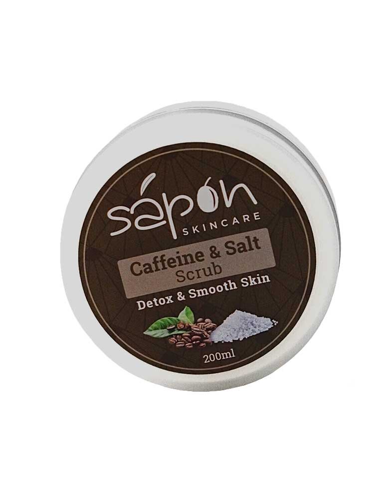 Detox Scrub με Καφεϊνη & αλάτι 200ml Sapon Skin Care