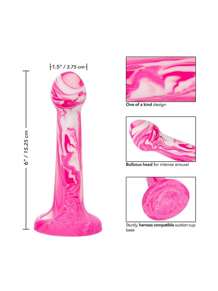 Twisted Bulb Tip Dildo Pink Calexotics