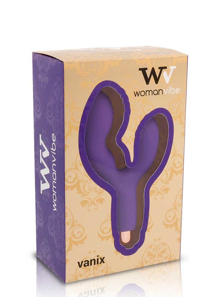 13.5cm Vanix G-Spot Clitoral Vibrator WomanVibe Purple DreamLove