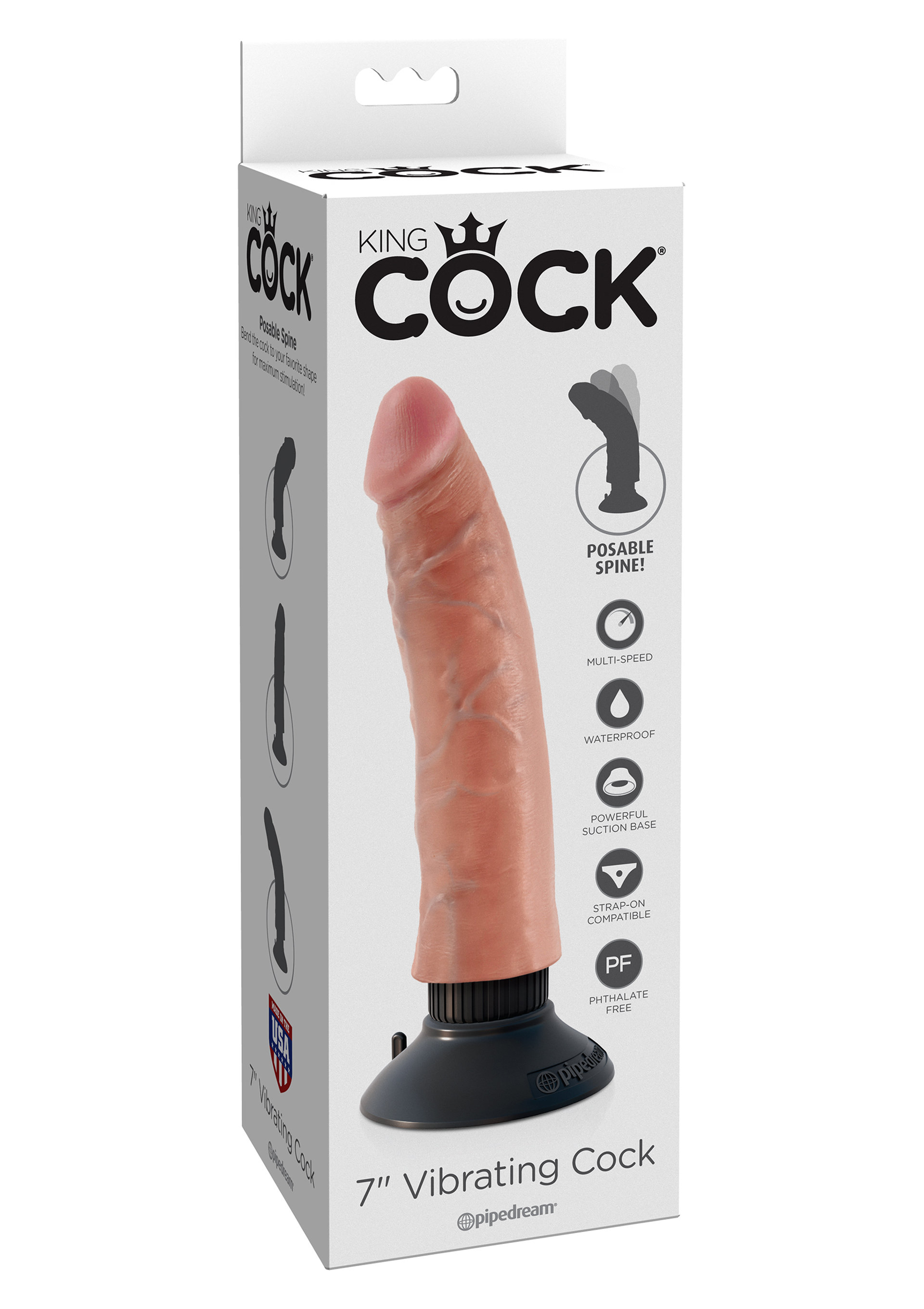 King Cock 18cm Vibrating Cock  by Pipedream