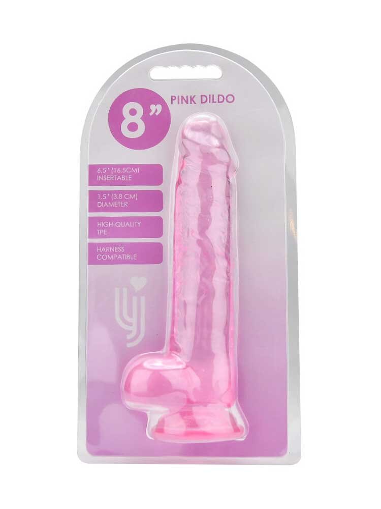 20.0cm Dildo with Balls Pink Loving Joy