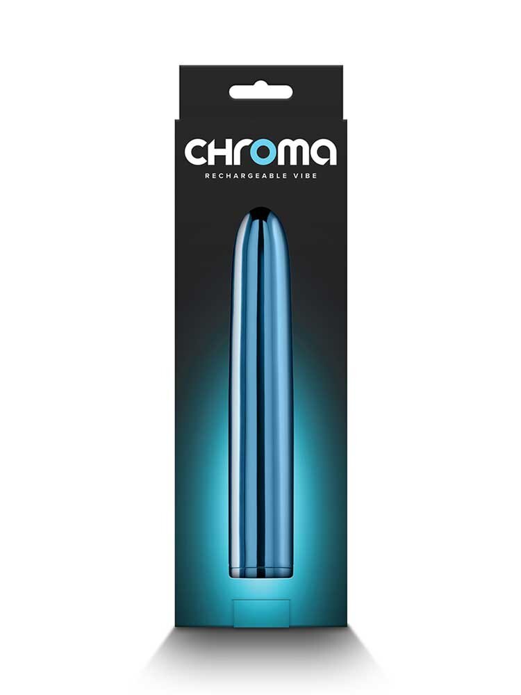 17.0cm Chroma Rechargable Classic Vibrator Blue NS Novelties