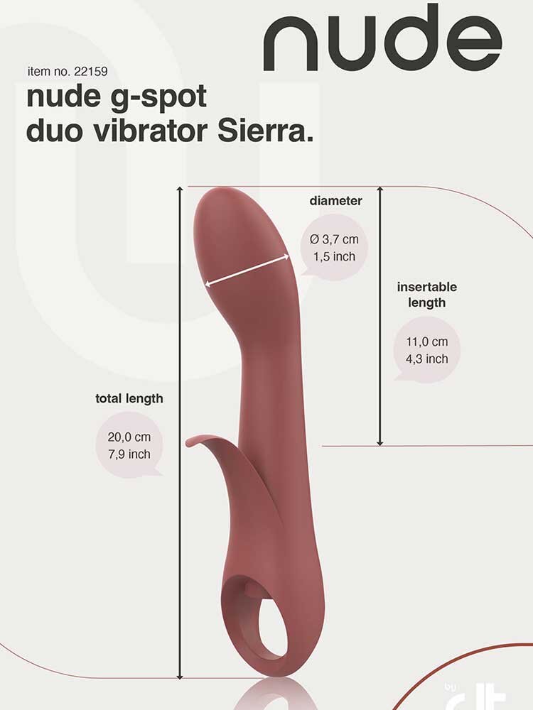 Nude Sierra G Spot Duo Vibrator Orange Dream Toys