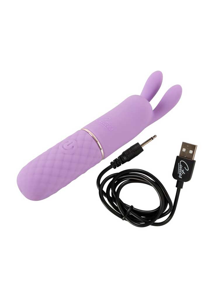 10.8cm Cuties Silky Touch Mini Rabbit Ears Vibrator Purple You2Toys