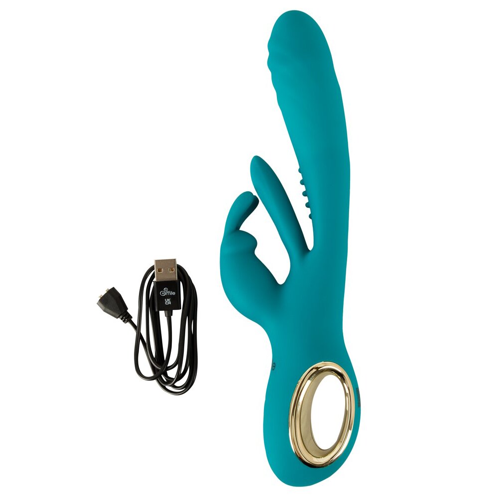 25.0cm Rabbit Thrusting Vibrator with G-Spot Stimulation Sweet Smile Orion